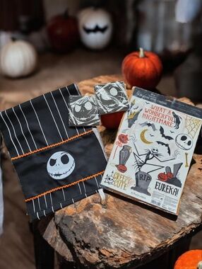 Nightmare Before Christmas Jack Skellington Bundle Table Runner Napkins & Clings